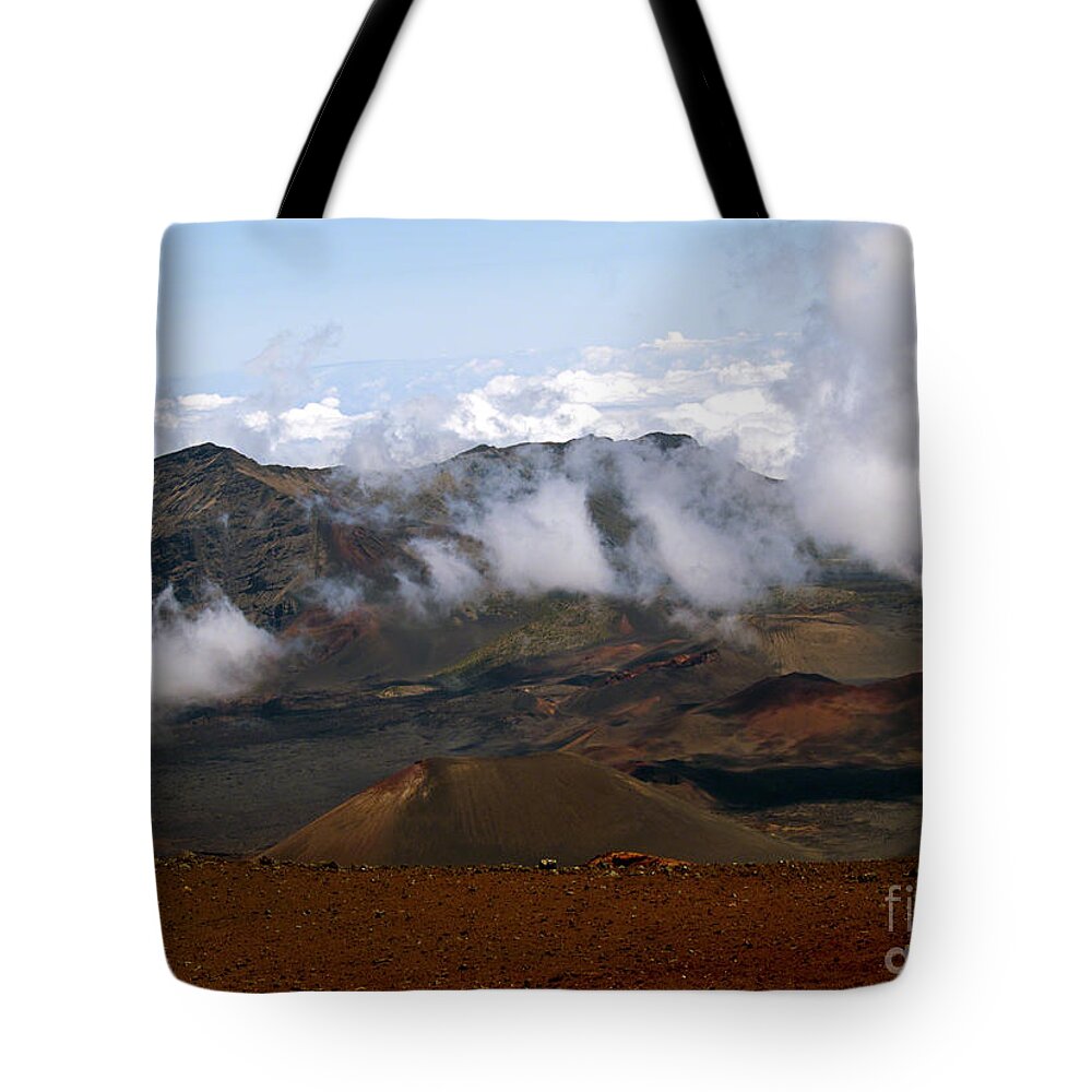 Haleakela Tote Bag featuring the photograph At the Rim of the Crater by Patricia Griffin Brett