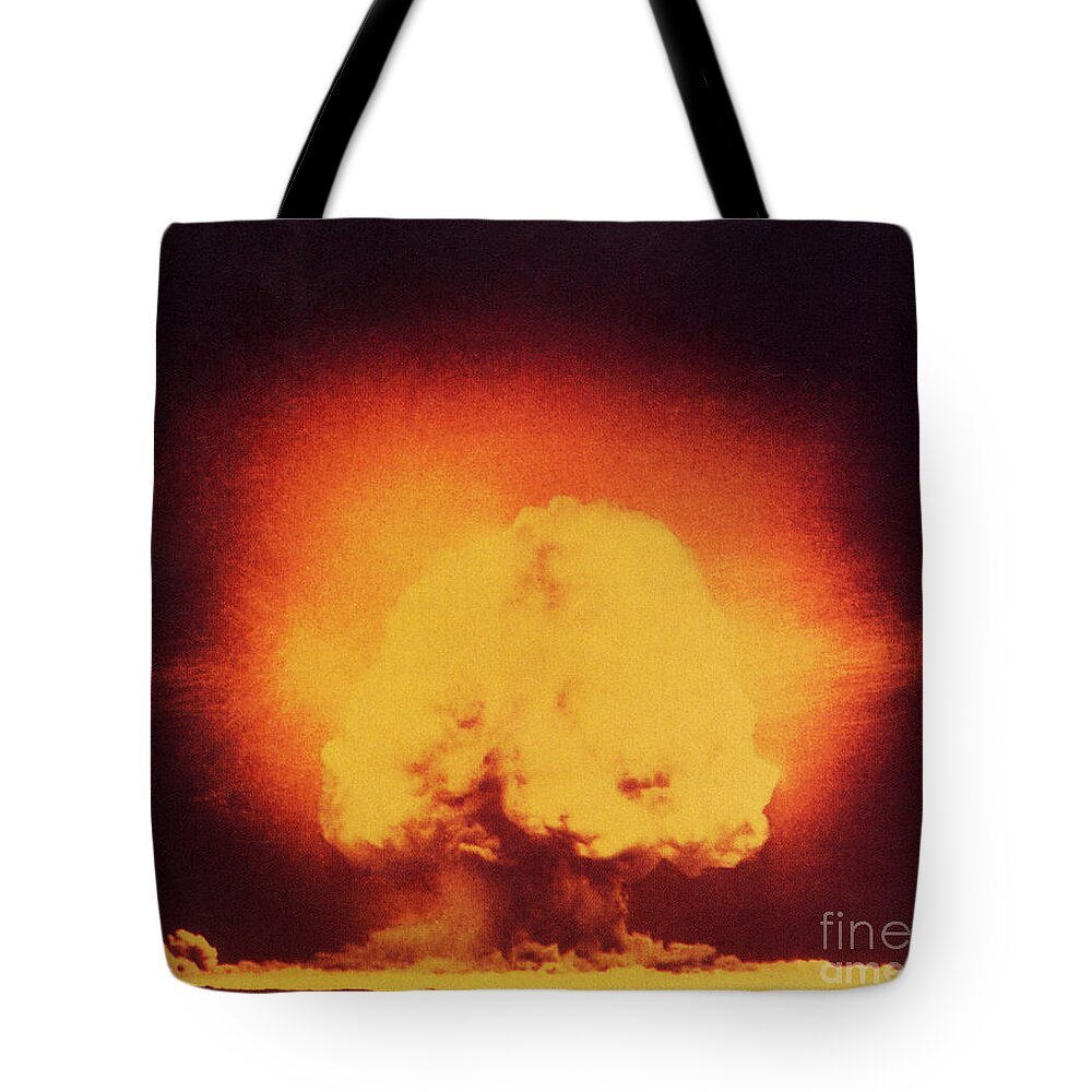 Atomic Tote Bag featuring the photograph Atomic Bomb Explosion by Science Source