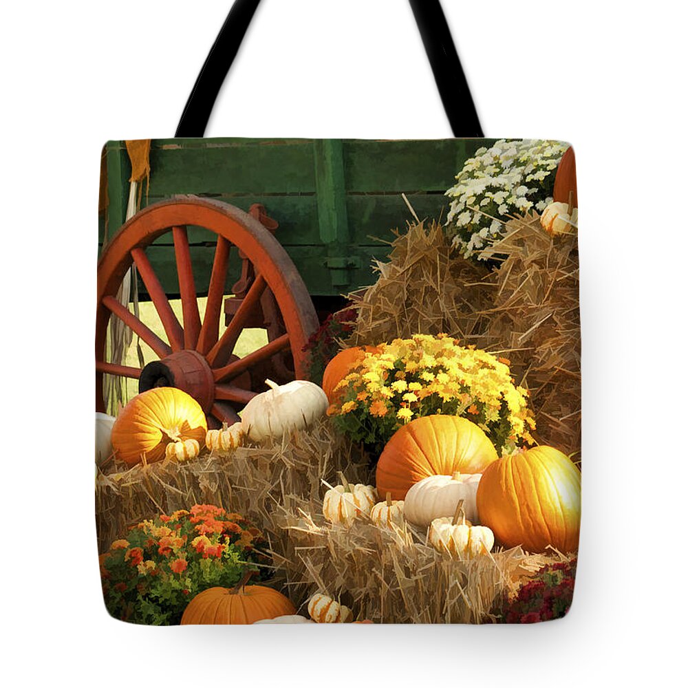 Buzz Tote Bag featuring the photograph Autumn Bounty Vertical by Kathy Clark