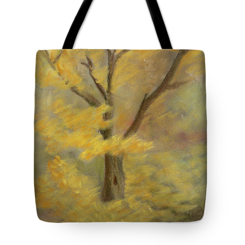 Autumn Tote Bag featuring the pastel Autumn Gold by Jackie Irwin