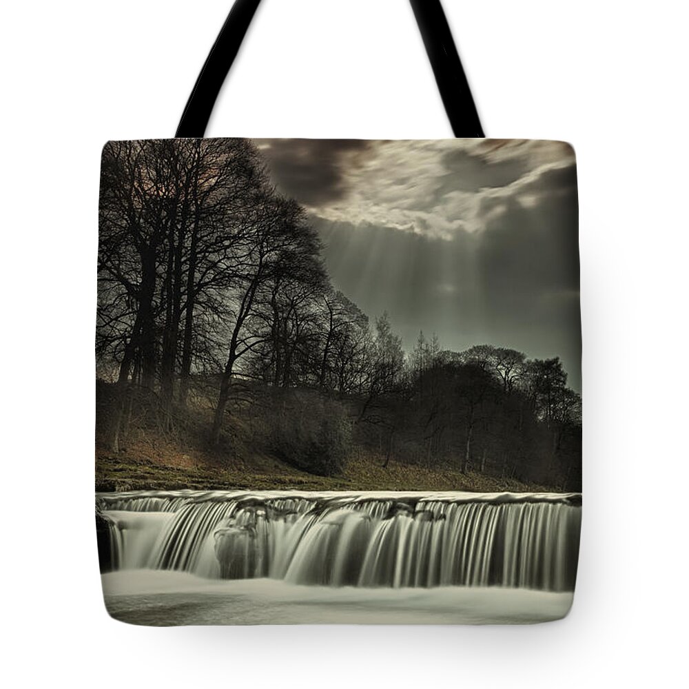 Water Tote Bag featuring the photograph Aysgarth Falls Yorkshire England by John Short