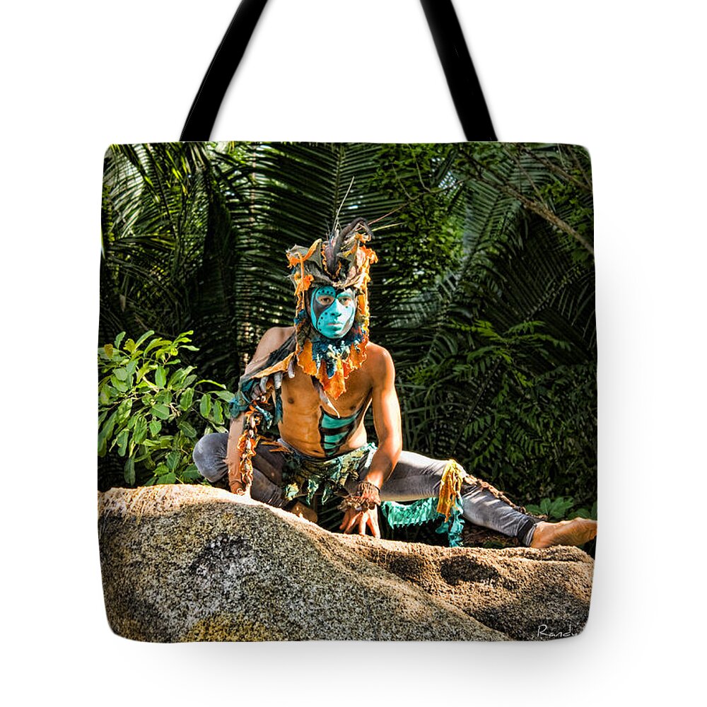  Tote Bag featuring the photograph Aztec Lizard Warrior by Randy Wehner