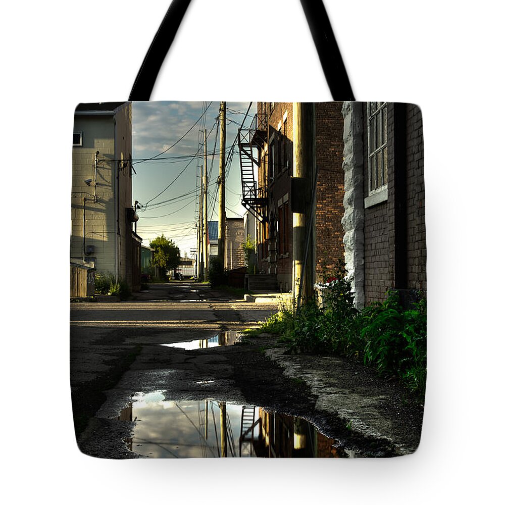 Simpson Street Tote Bag featuring the photograph Back Lane Passage by Jakub Sisak