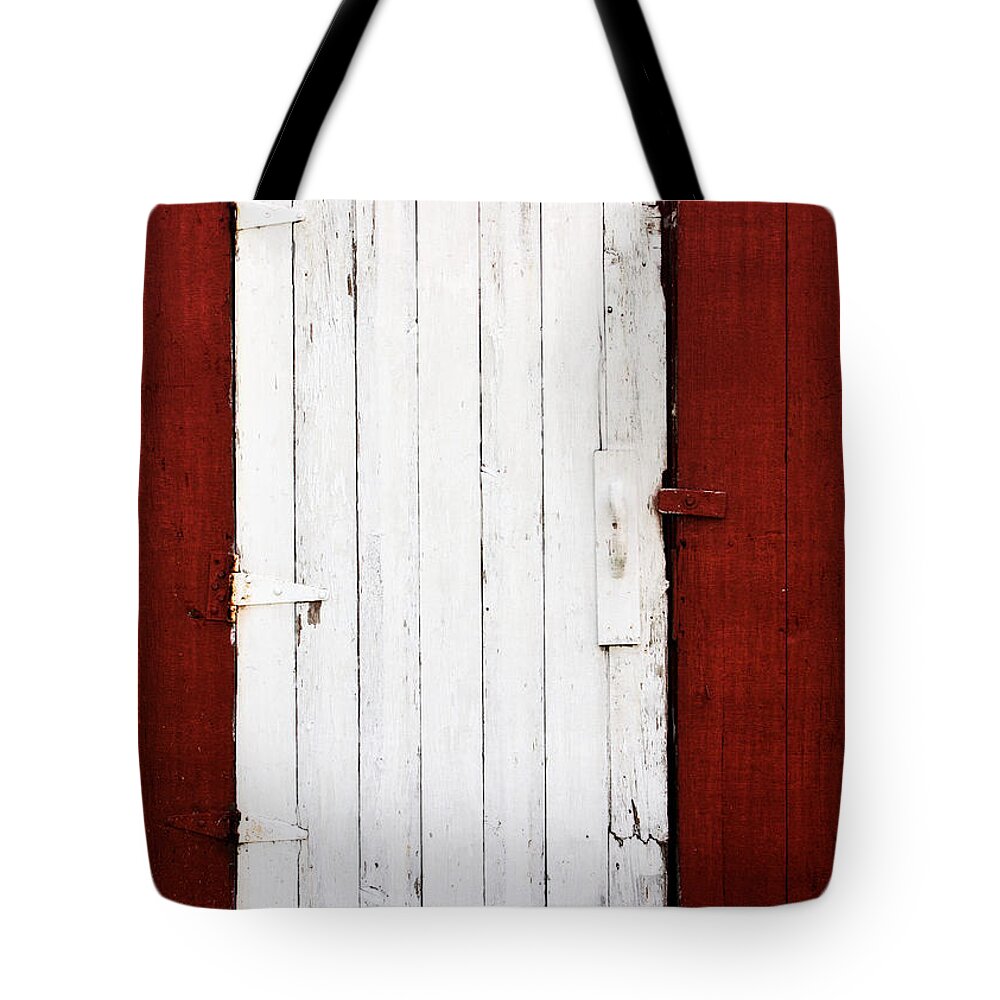 Barn Tote Bag featuring the photograph Barn Door by Jarrod Erbe