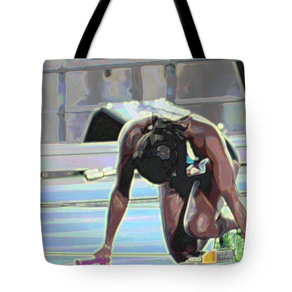  Tote Bag featuring the mixed media Baton by Terence Morrissey