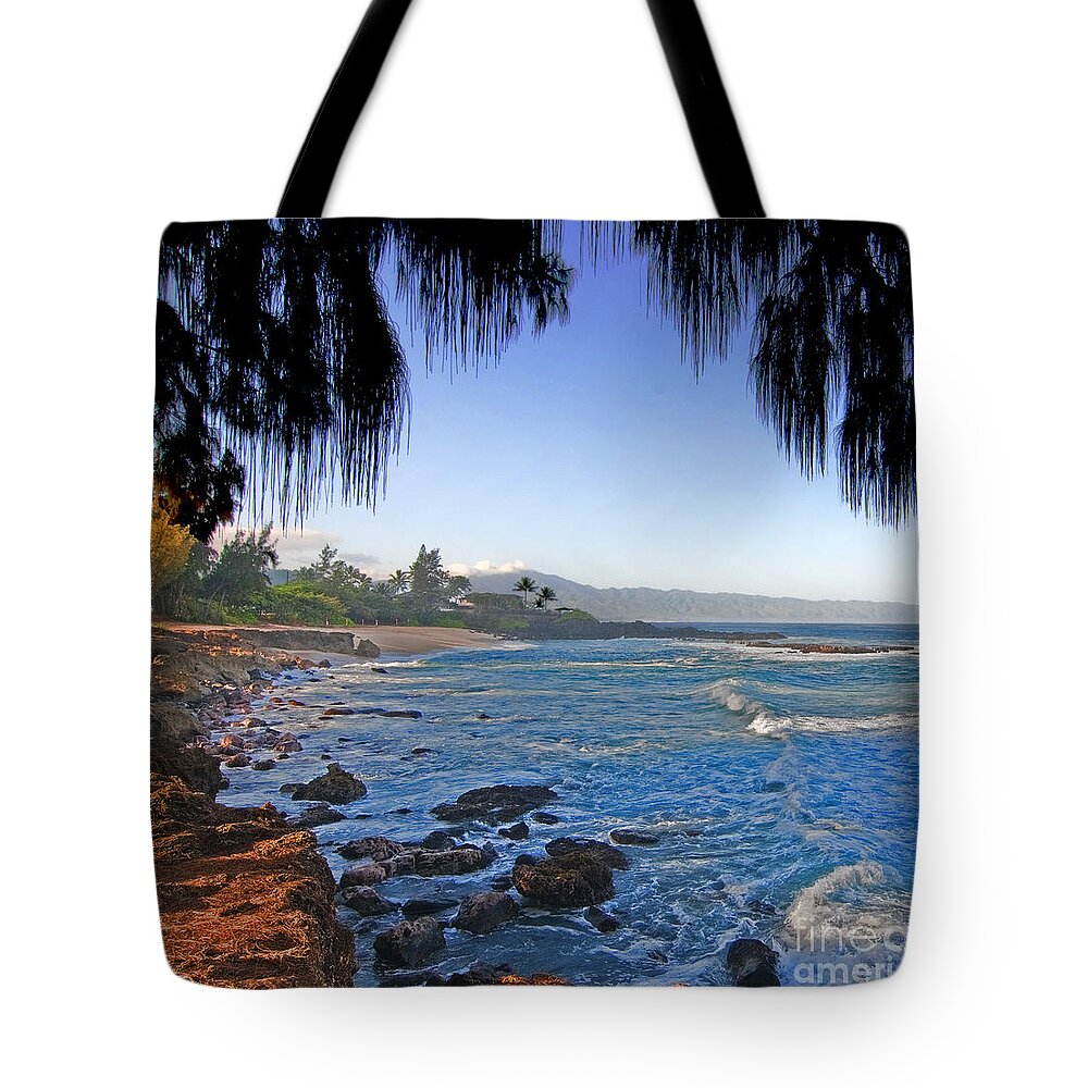 Hawaii Tote Bag featuring the photograph Beach on North Shore of Oahu by Gary Beeler