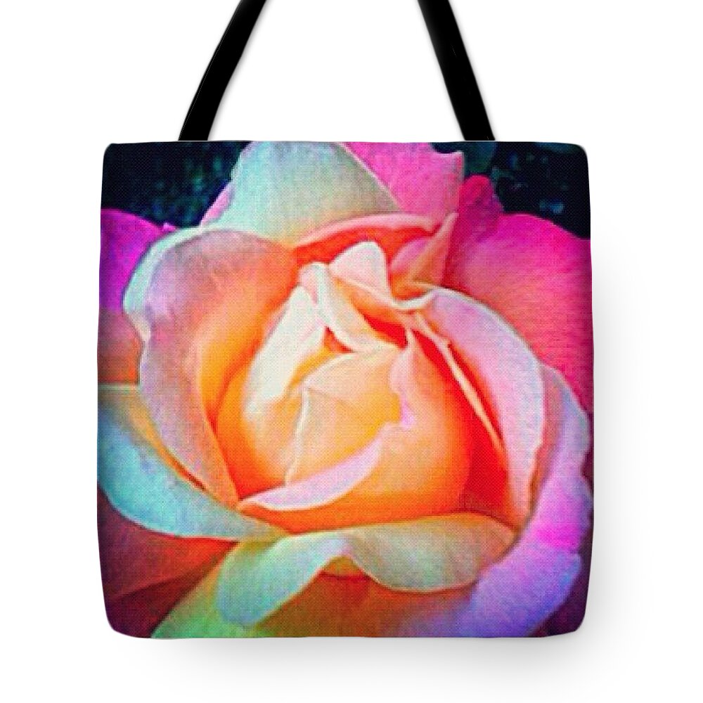 Hubflowers Tote Bag featuring the photograph Beautiful Rose From My Gardens #flowers by Anna Porter