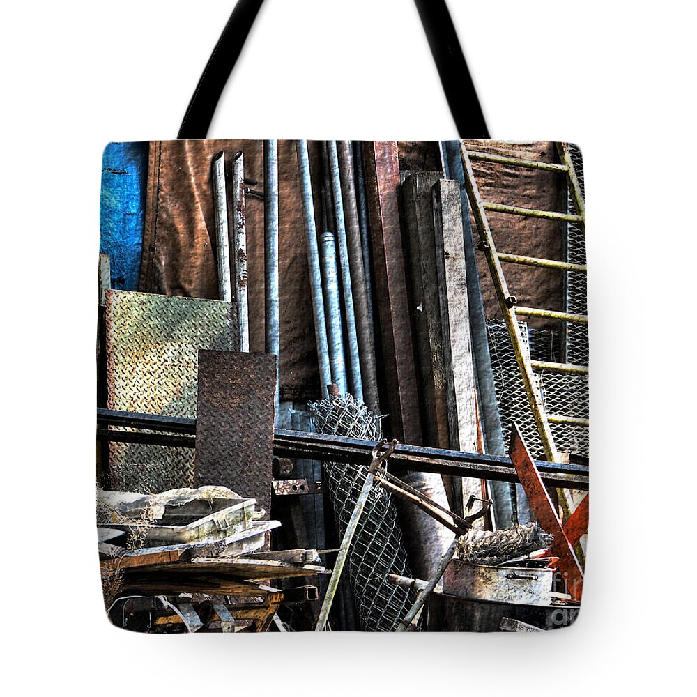 Tools Tote Bag featuring the photograph Behind The Shed by Rory Siegel