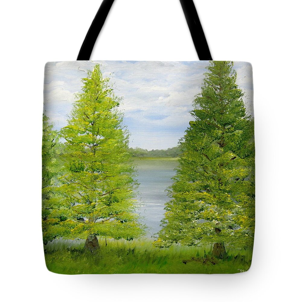 Landscape Tote Bag featuring the painting Beverly Hills by Larry Whitler