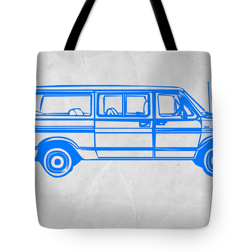 Van Tote Bag featuring the drawing Big Van by Naxart Studio