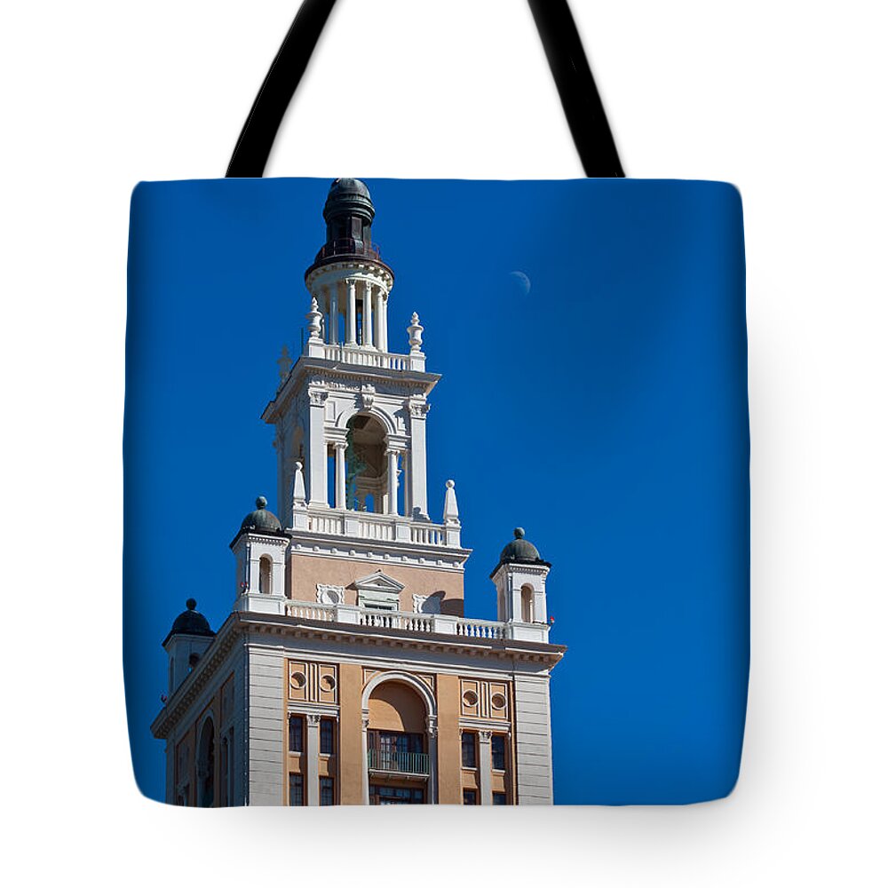 Biltmore Tote Bag featuring the photograph Coral Gables Biltmore Hotel Tower #1 by Ed Gleichman