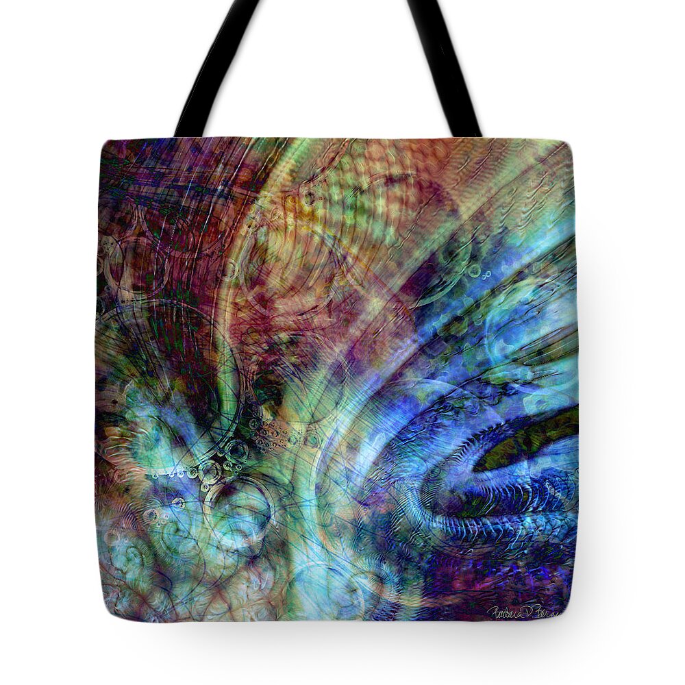 Birth Tote Bag featuring the digital art Birth of the Universe by Barbara Berney
