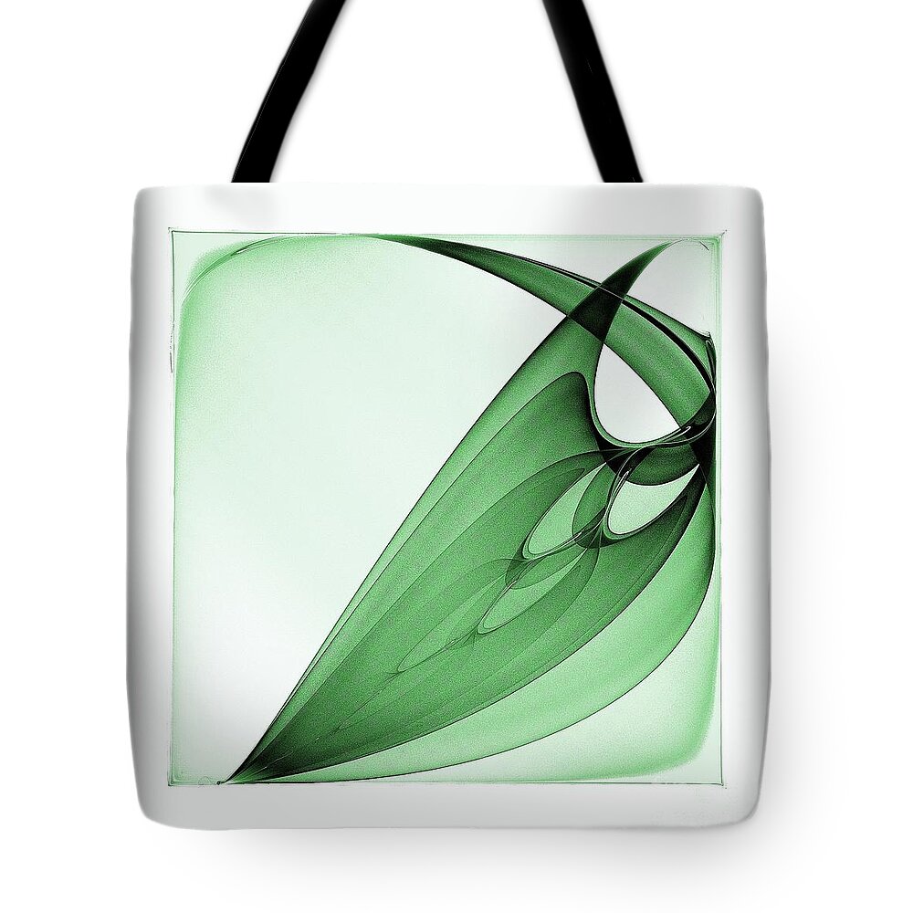 Abstract Tote Bag featuring the digital art Bizarre Leaf by Klara Acel