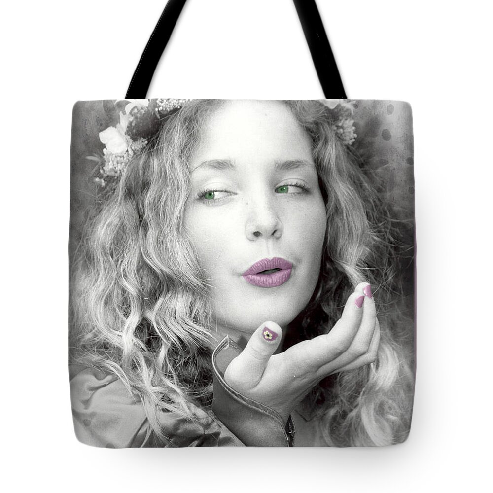 Princess Tote Bag featuring the photograph Blowing Kisses by Diana Haronis