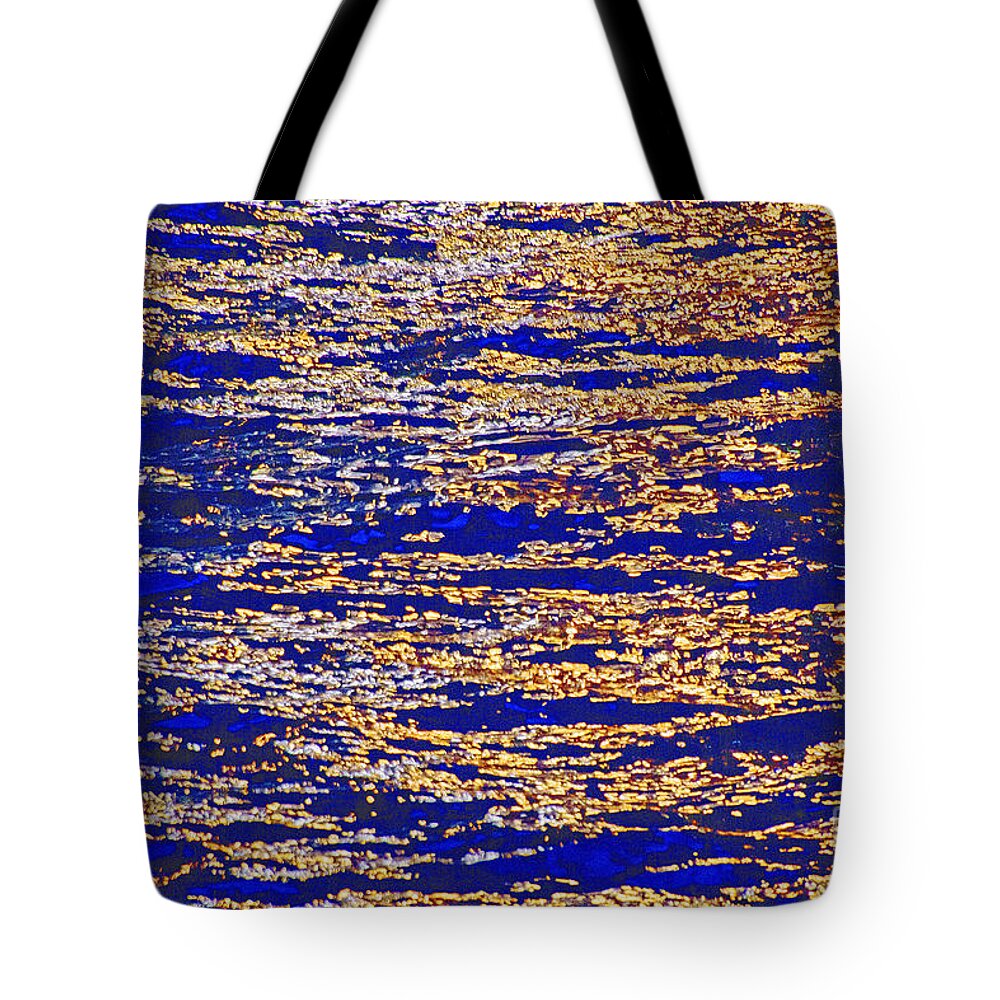 Water Tote Bag featuring the photograph Blue and Gold by Crystal Nederman