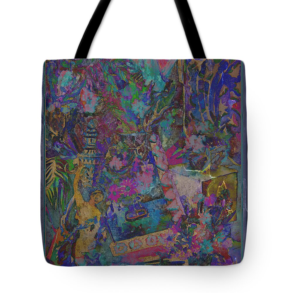 Valentine Tote Bag featuring the painting Blue Romance by Mindy Newman