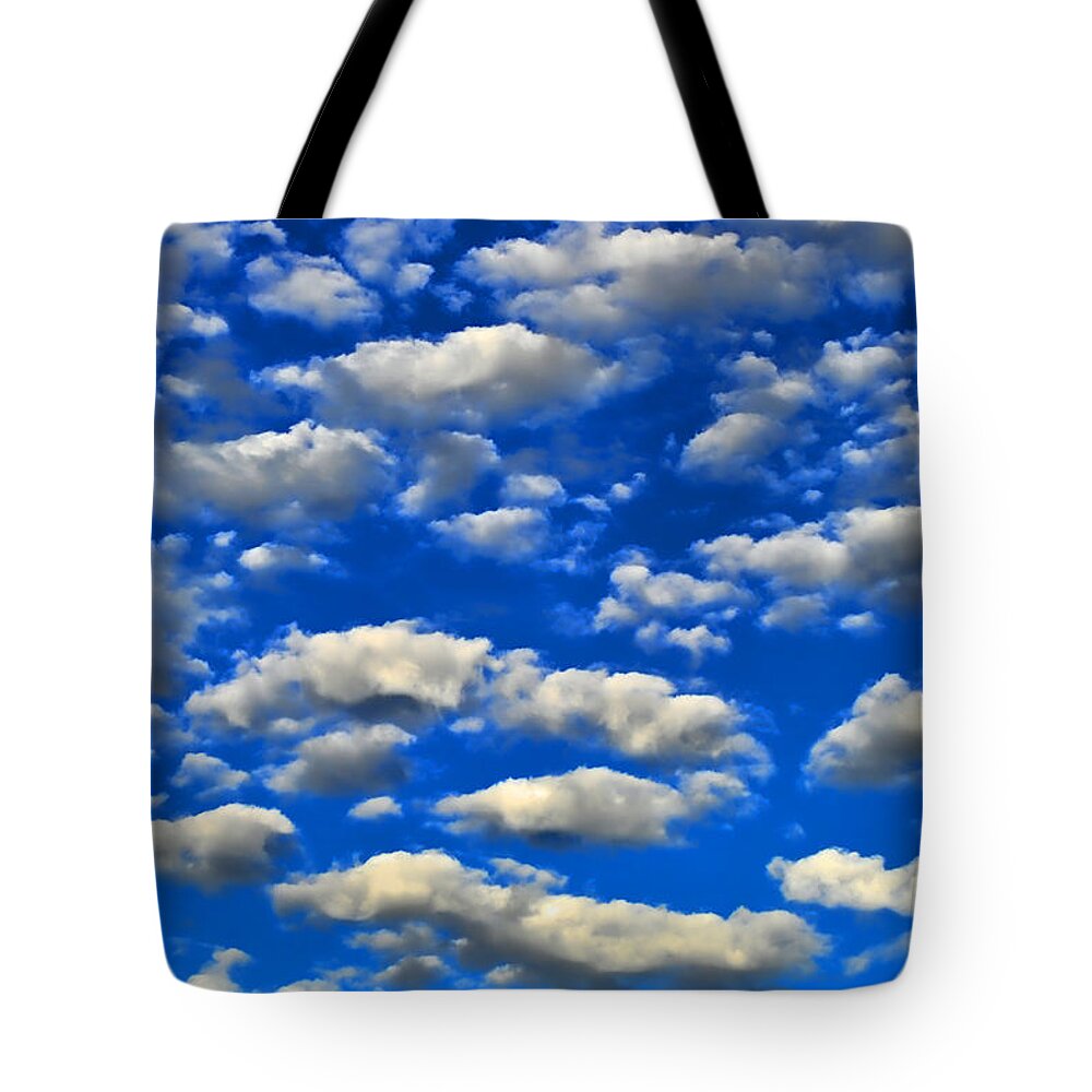 Faux Window Tote Bag featuring the photograph Blue Sky And Clouds by Pat Davidson