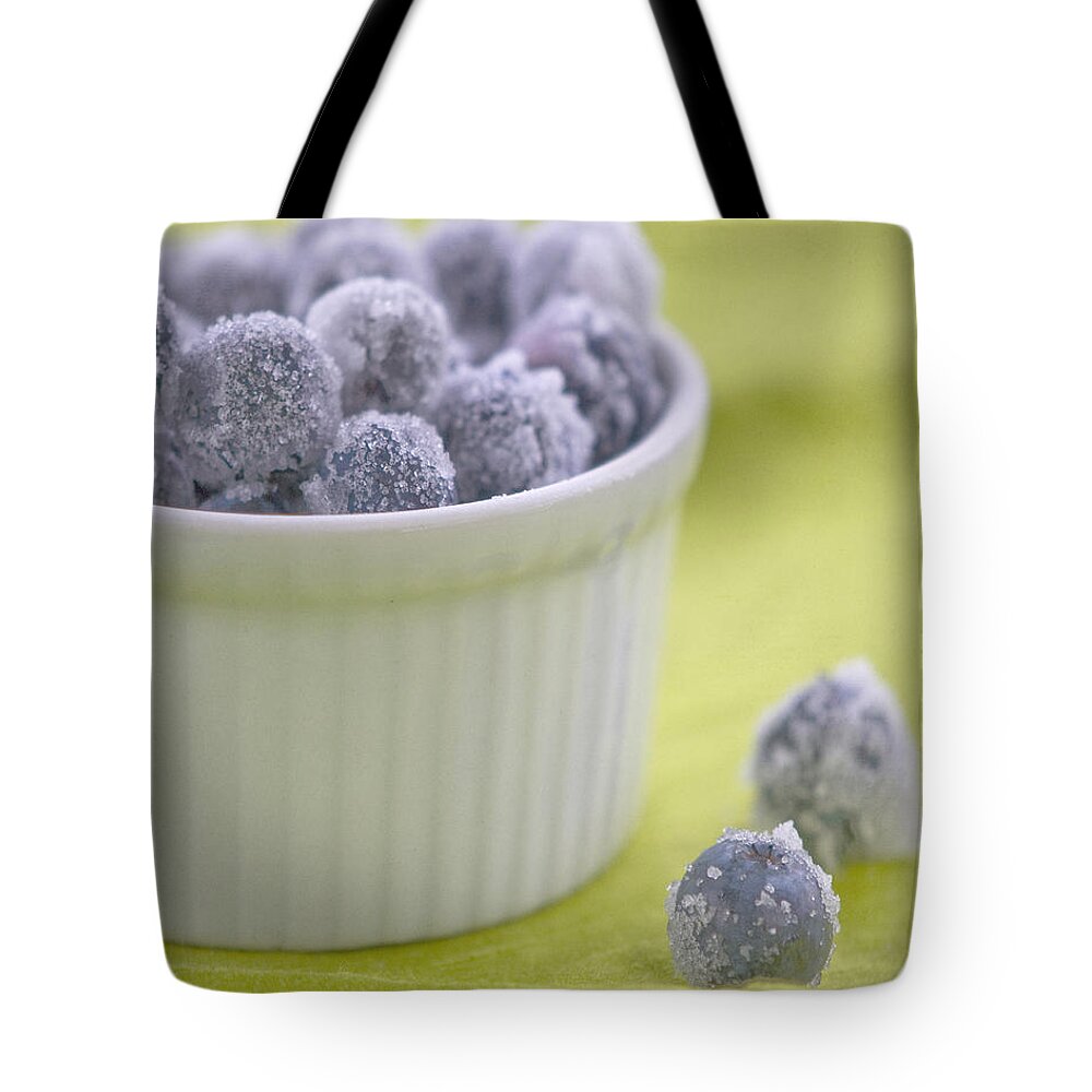 Blueberry Tote Bag featuring the photograph Blueberries by Juli Scalzi