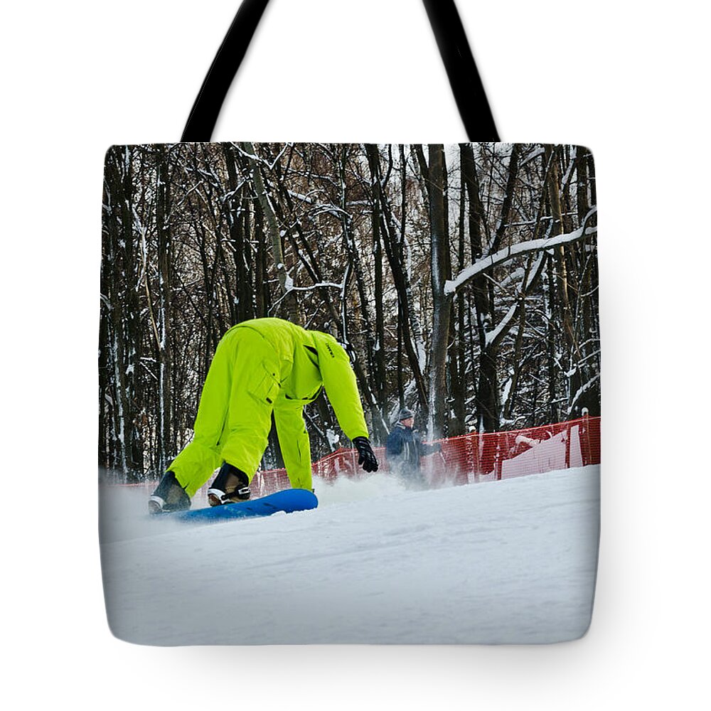 Europe Tote Bag featuring the photograph Braking by Michael Goyberg