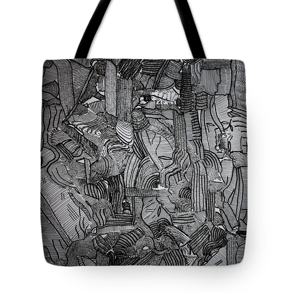 Jesus Tote Bag featuring the drawing Brave by Gloria Ssali