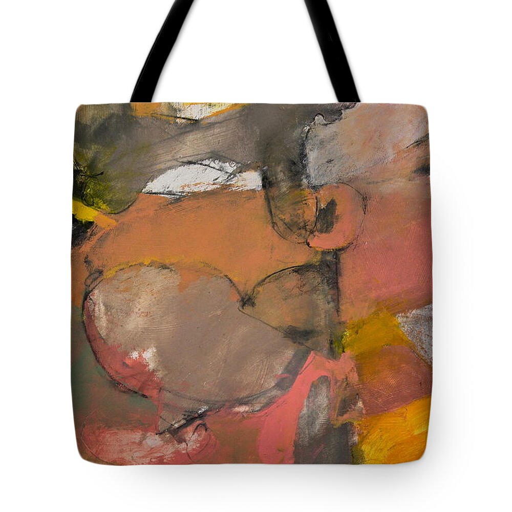 Abstract Painting Tote Bag featuring the painting Breastbone by Cliff Spohn