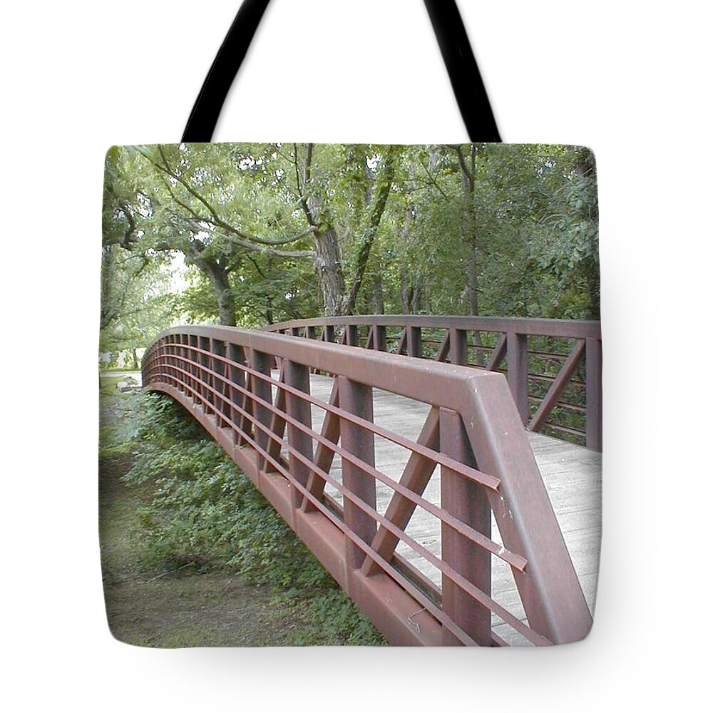 Bridge Tote Bag featuring the photograph Bridge to Beyond by Vonda Lawson-Rosa
