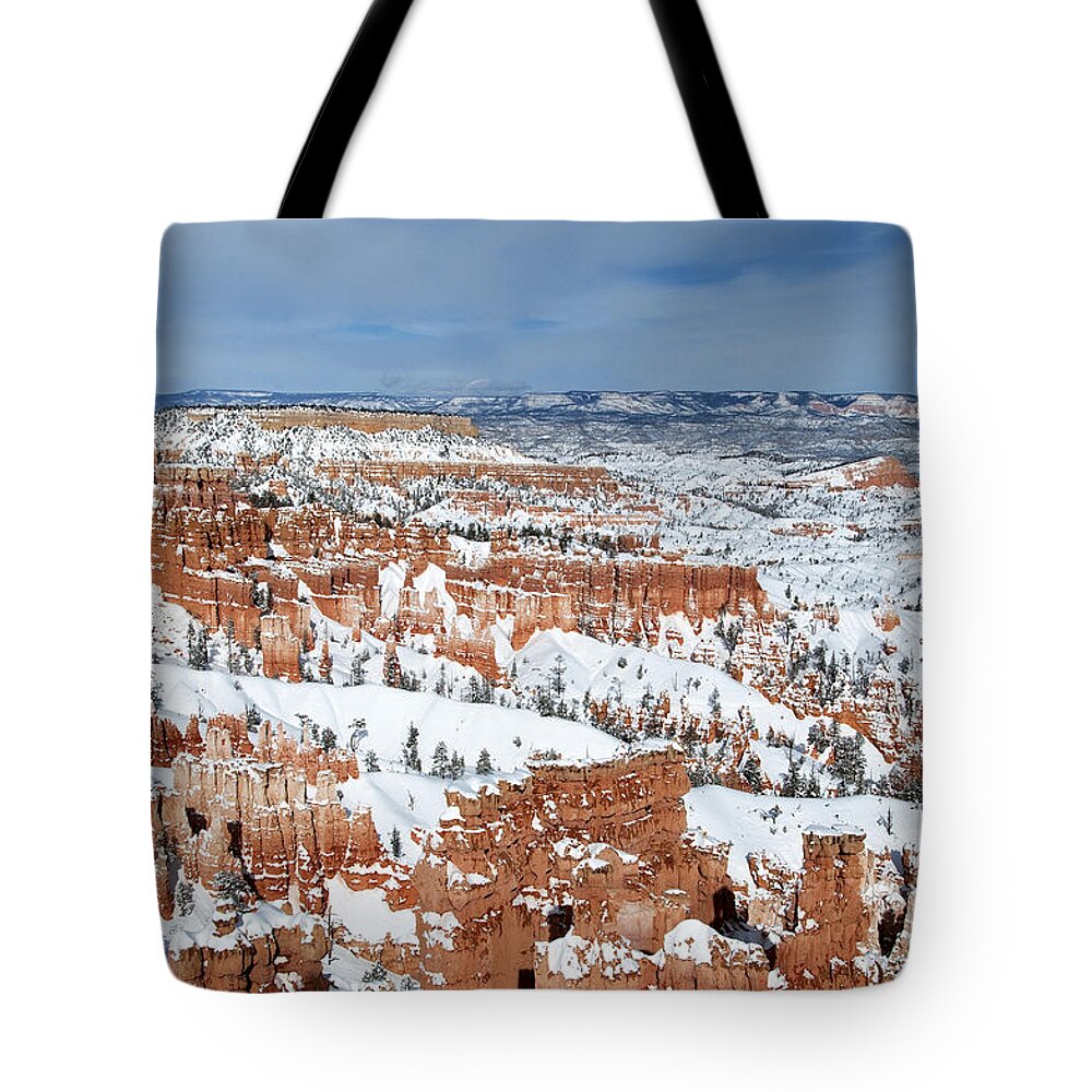 Bryce Tote Bag featuring the photograph Bryce Winter by Bob and Nancy Kendrick