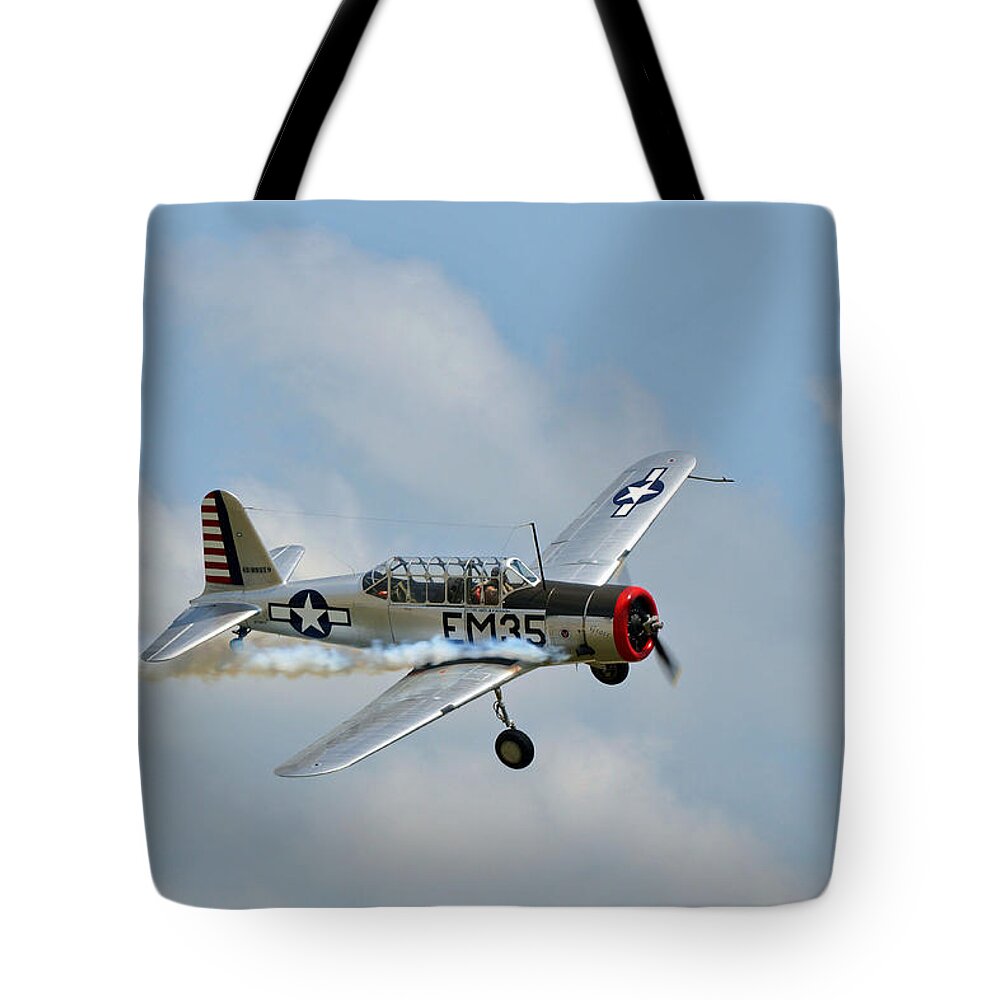 Wwii Tote Bag featuring the photograph BT-13 Vultee Valiant by Alan Hutchins
