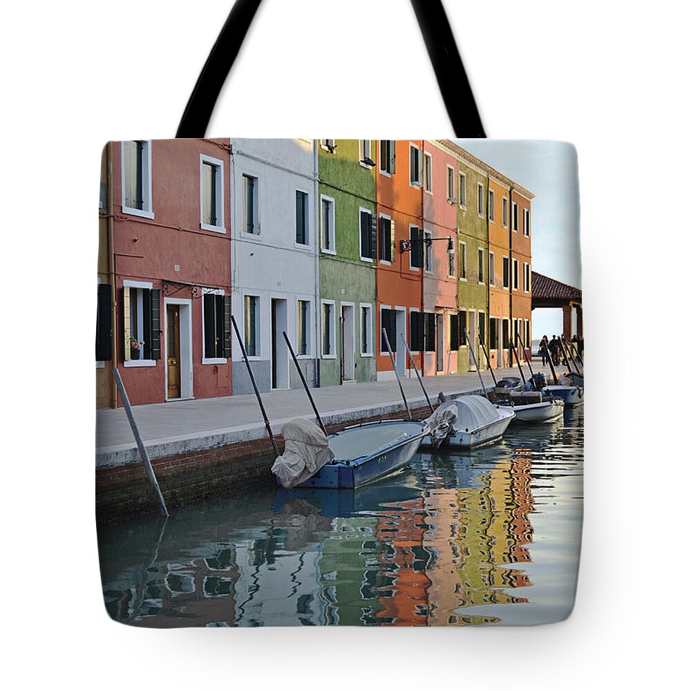 Burano Tote Bag featuring the photograph Burano Canal by Rebecca Margraf