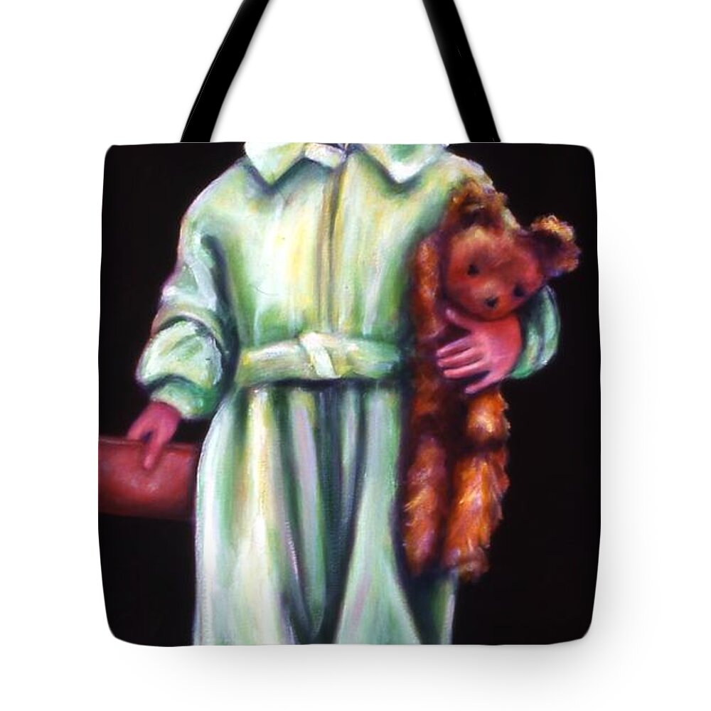 Child Tote Bag featuring the painting Busted by Shannon Grissom