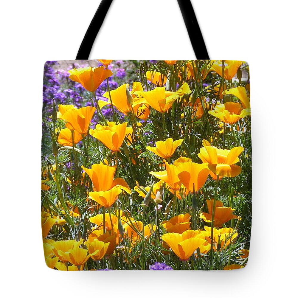 California Tote Bag featuring the photograph California Poppies by Carla Parris