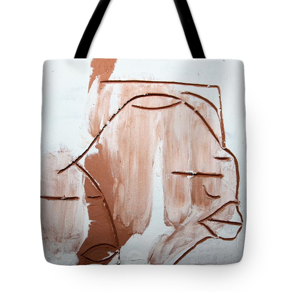 Jesus Tote Bag featuring the painting Calm - tile by Gloria Ssali