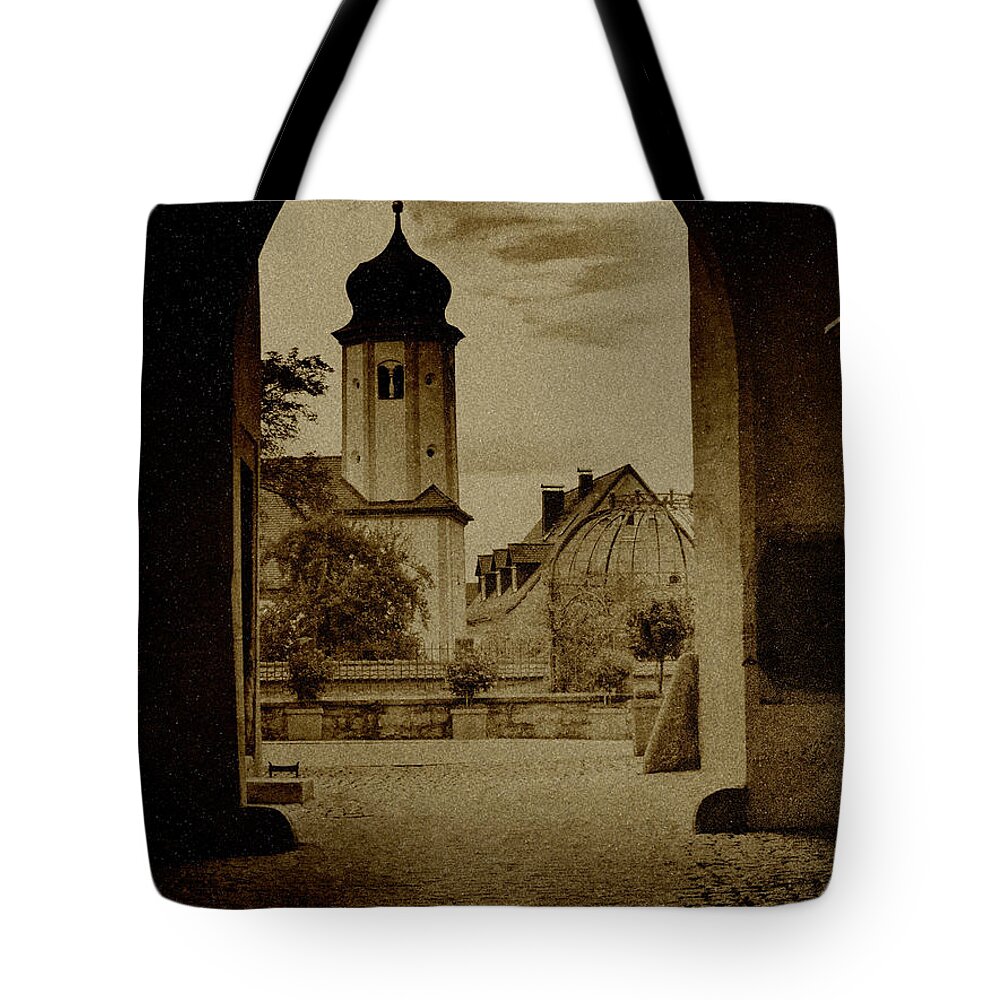 Castle Tote Bag featuring the photograph Castle Gate by Heiko Koehrer-Wagner
