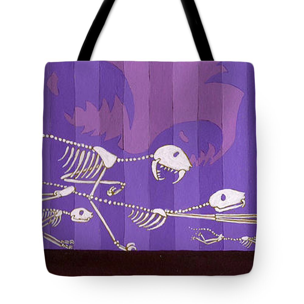 Cats Tote Bag featuring the painting Cats by Christy Beckwith