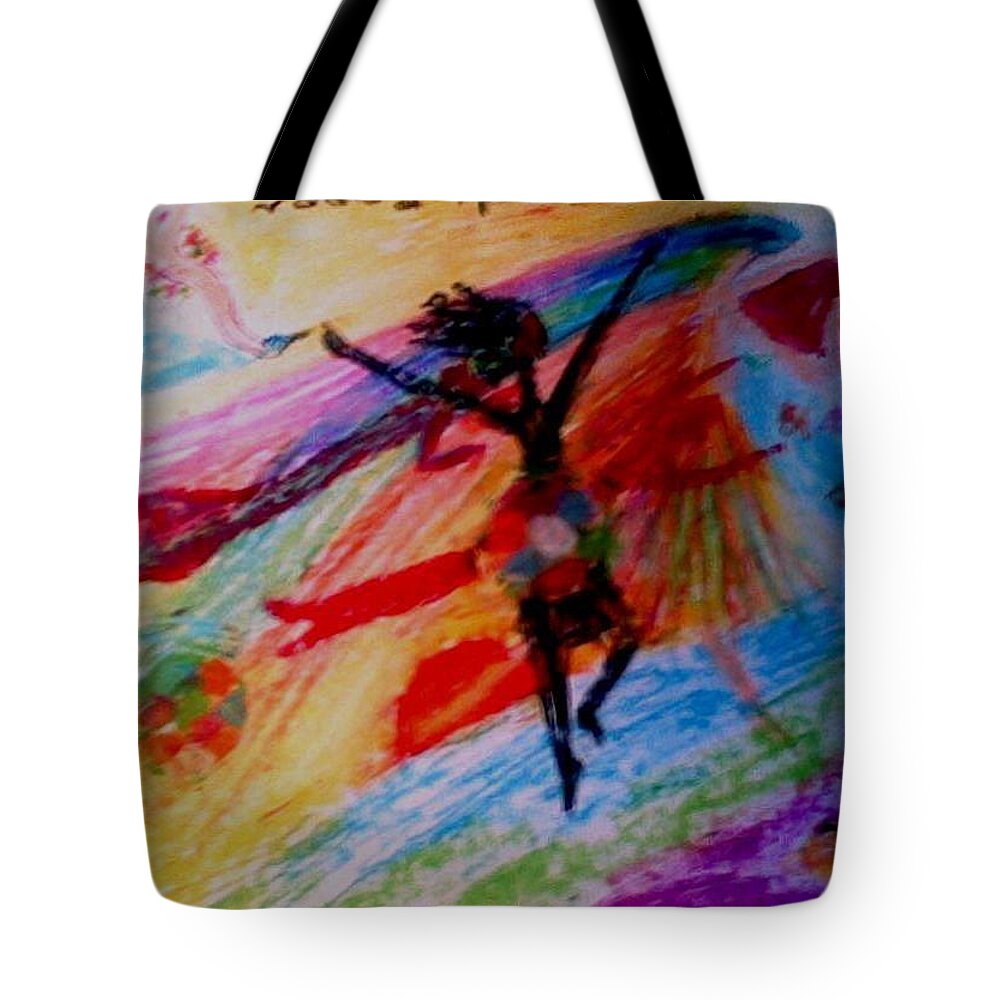Be Tote Bag featuring the pastel Celebration of Life.. Be..2 by Rooma Mehra