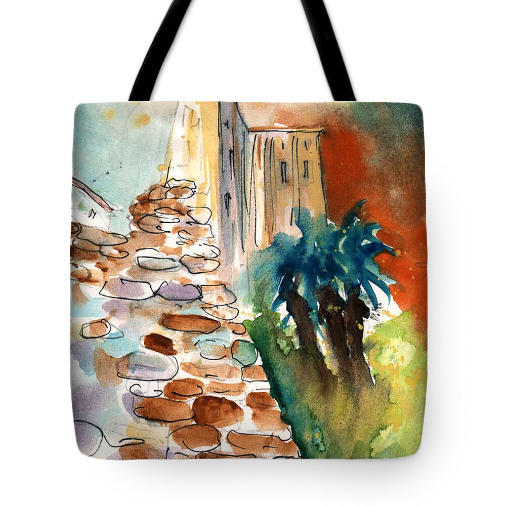 Travel Art Tote Bag featuring the painting Chania old town by Miki De Goodaboom