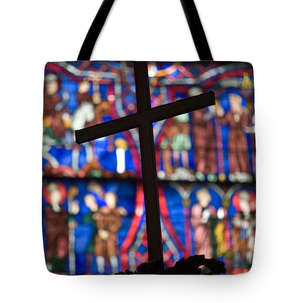 Chartres Tote Bag featuring the photograph Chartres by Alex Rowbotham