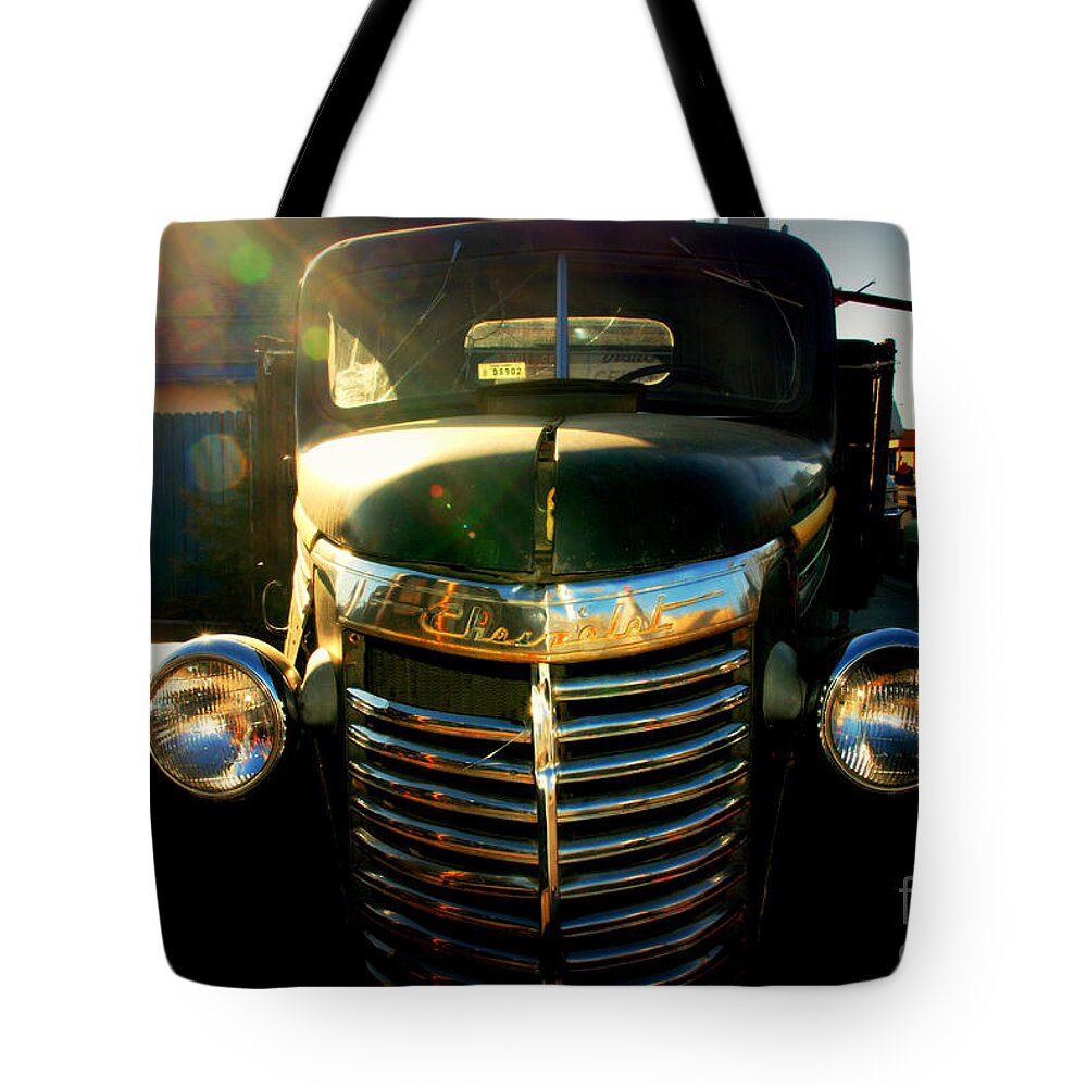 Route 66 Tote Bag featuring the photograph Chevrolet on Route 66 by Susanne Van Hulst