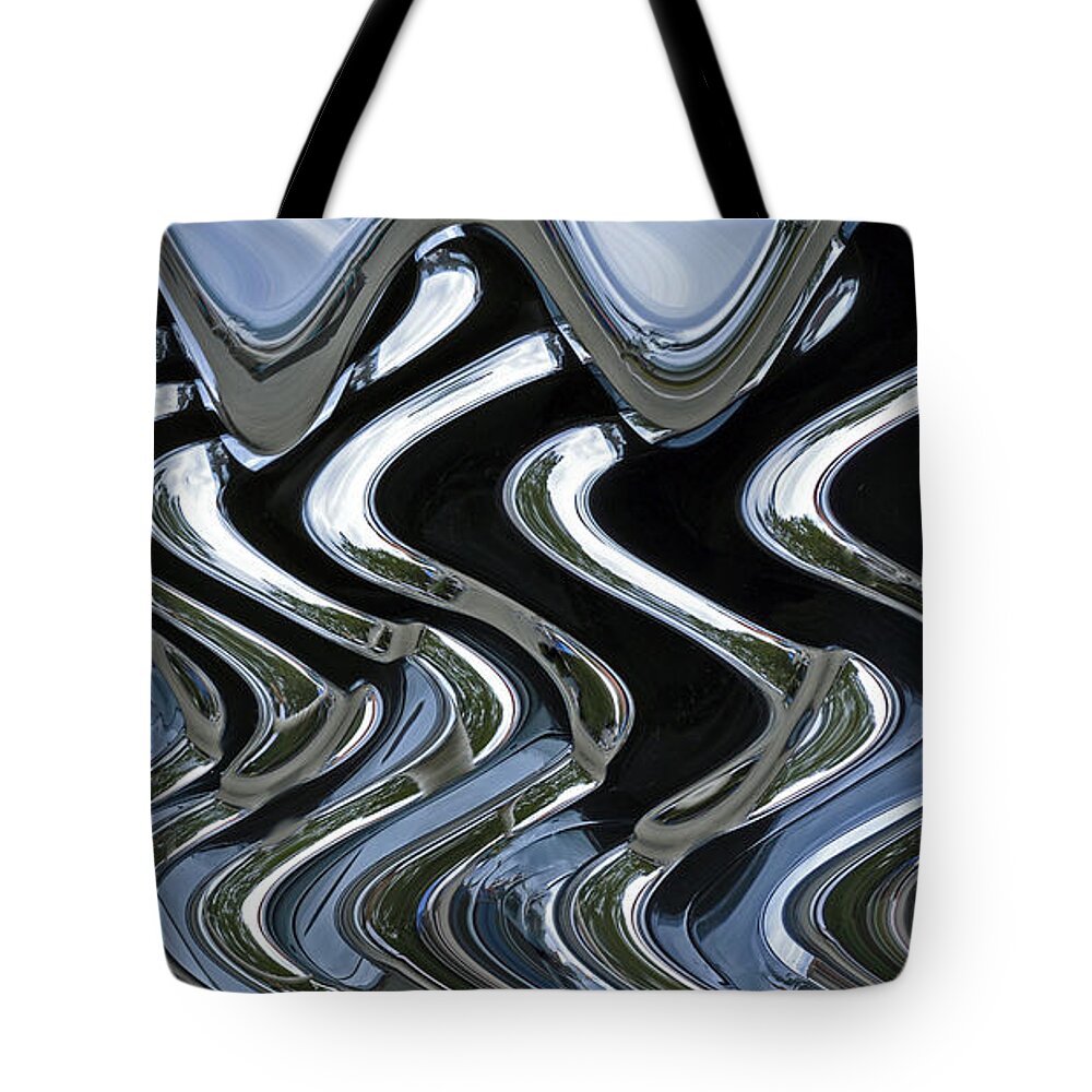 Abstract Art Tote Bag featuring the photograph Chrome by Bill Owen