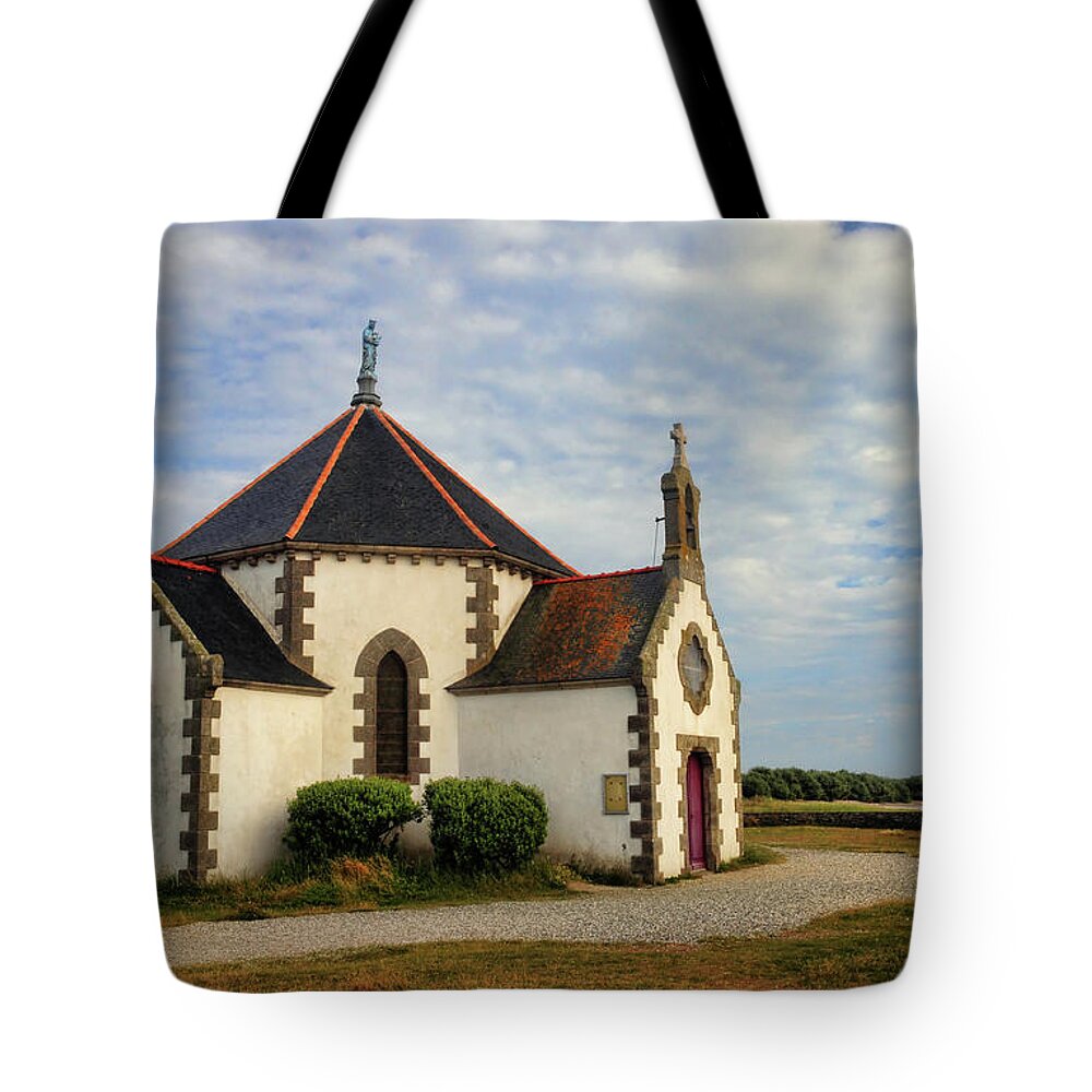Church Tote Bag featuring the photograph Church Off The Brittany Coast by Dave Mills