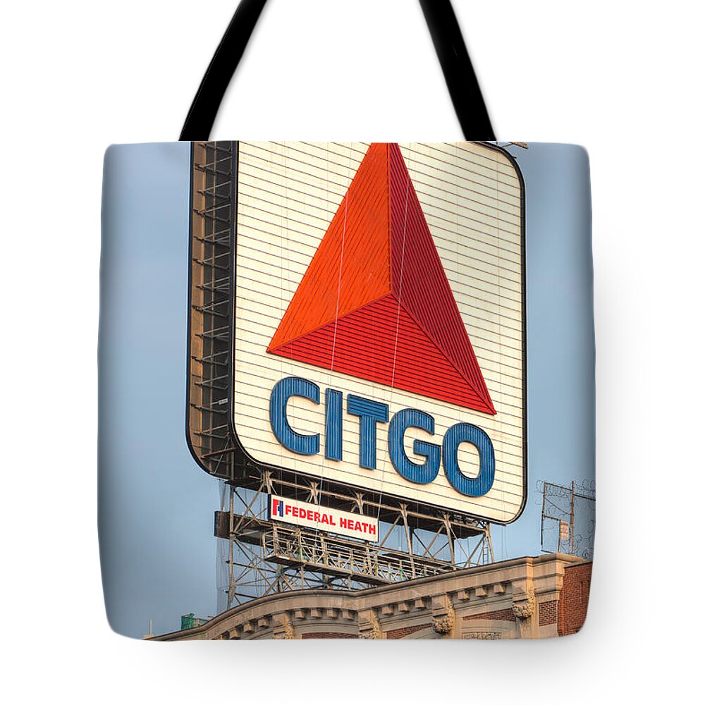 Clarence Holmes Tote Bag featuring the photograph CITGO Sign in Kenmore Square II by Clarence Holmes