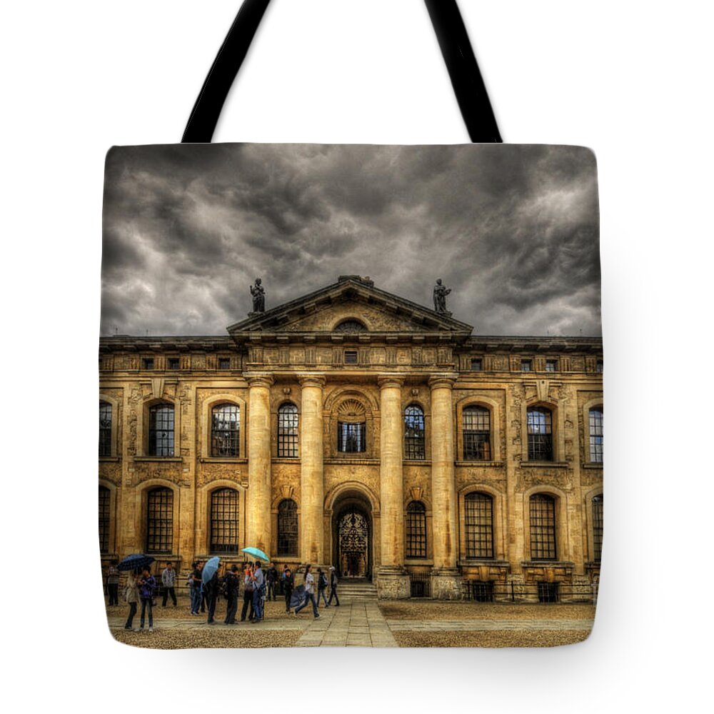 Yhun Suarez Tote Bag featuring the photograph Clarendon Building - Oxford by Yhun Suarez