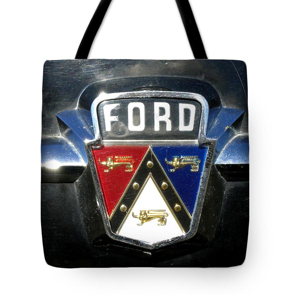 Ford Tote Bag featuring the painting Classic Ford by Renate Wesley