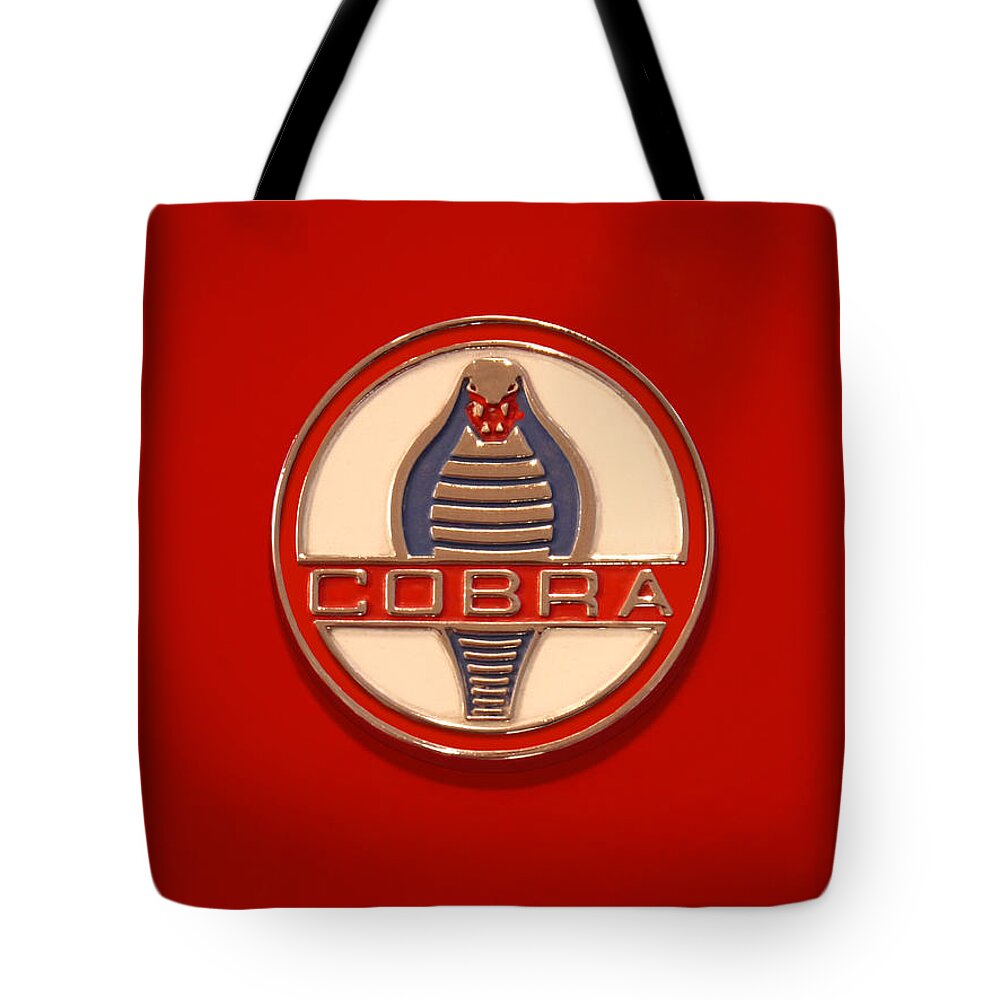 Transportation Tote Bag featuring the photograph COBRA Emblem by Mike McGlothlen