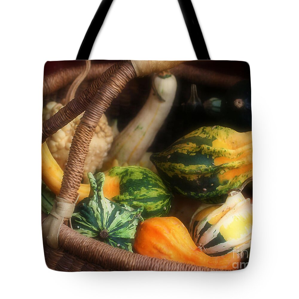 Gourds Tote Bag featuring the photograph Colorful Fancy Gourds by Smilin Eyes Treasures