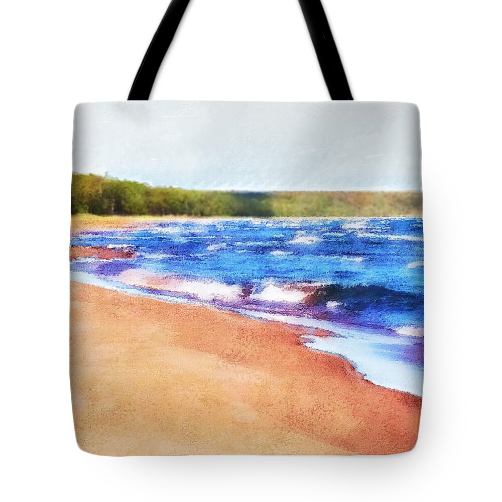 Marquette Tote Bag featuring the photograph Colors of Water by Phil Perkins