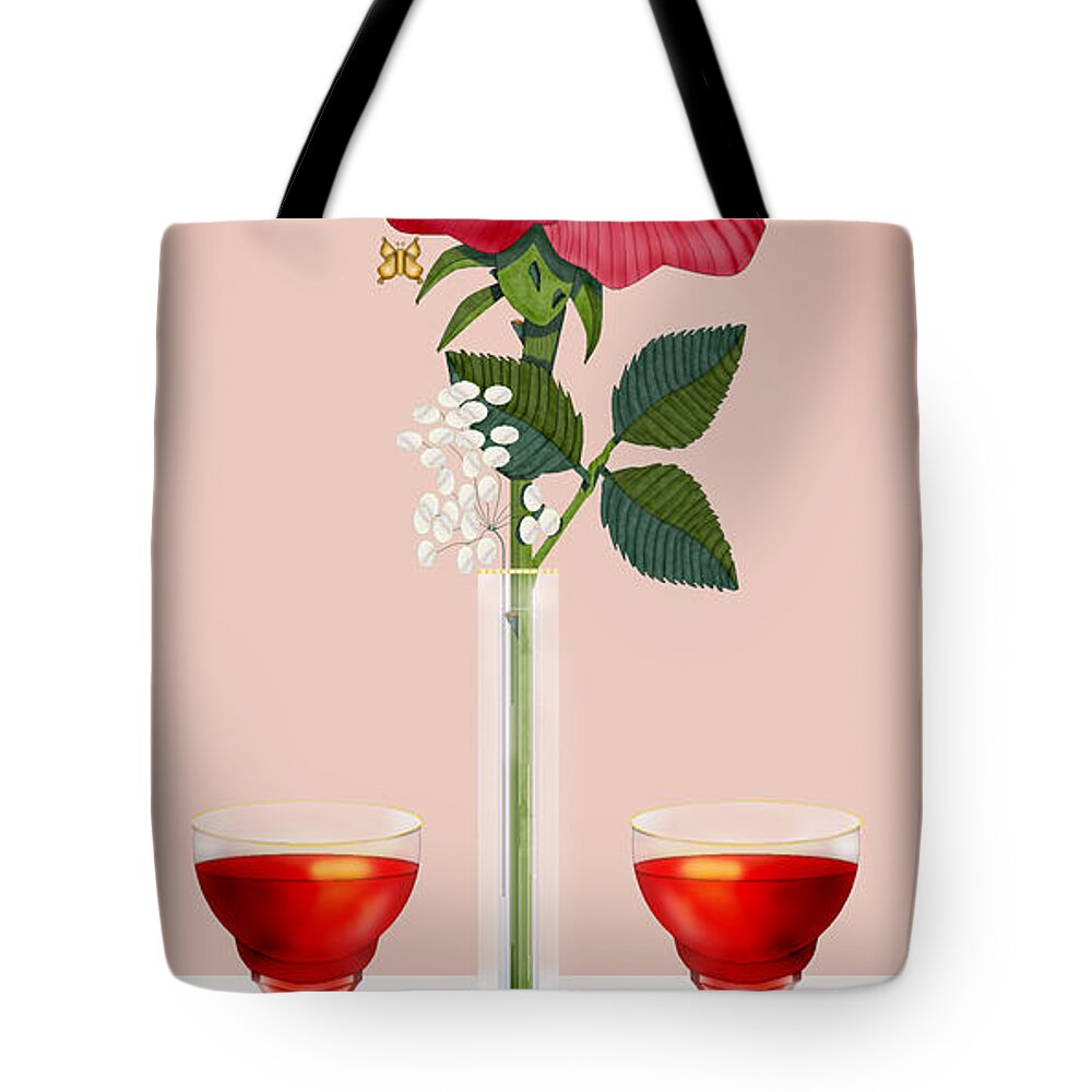 Anne Norskog Tote Bag featuring the painting Cordially Yours by Anne Norskog