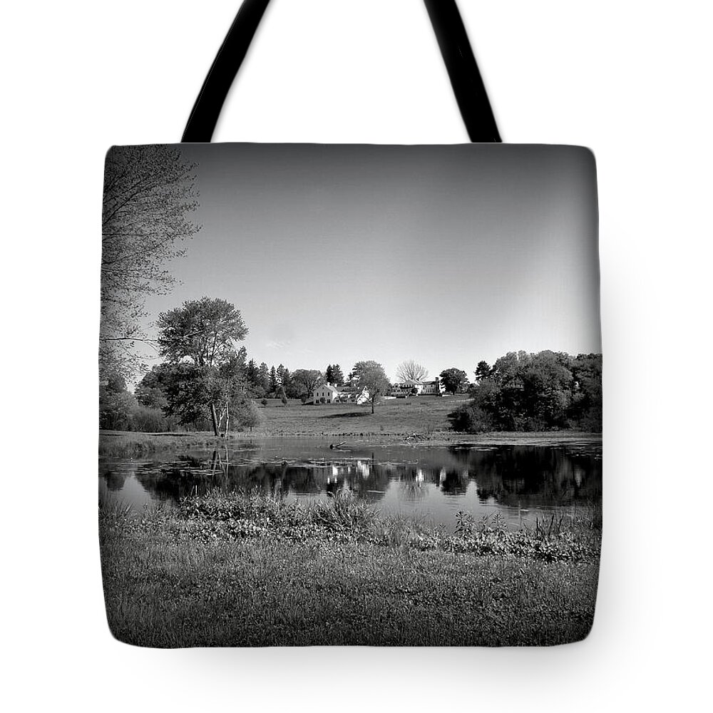 Connecticut Tote Bag featuring the photograph Country black and white by Kim Galluzzo