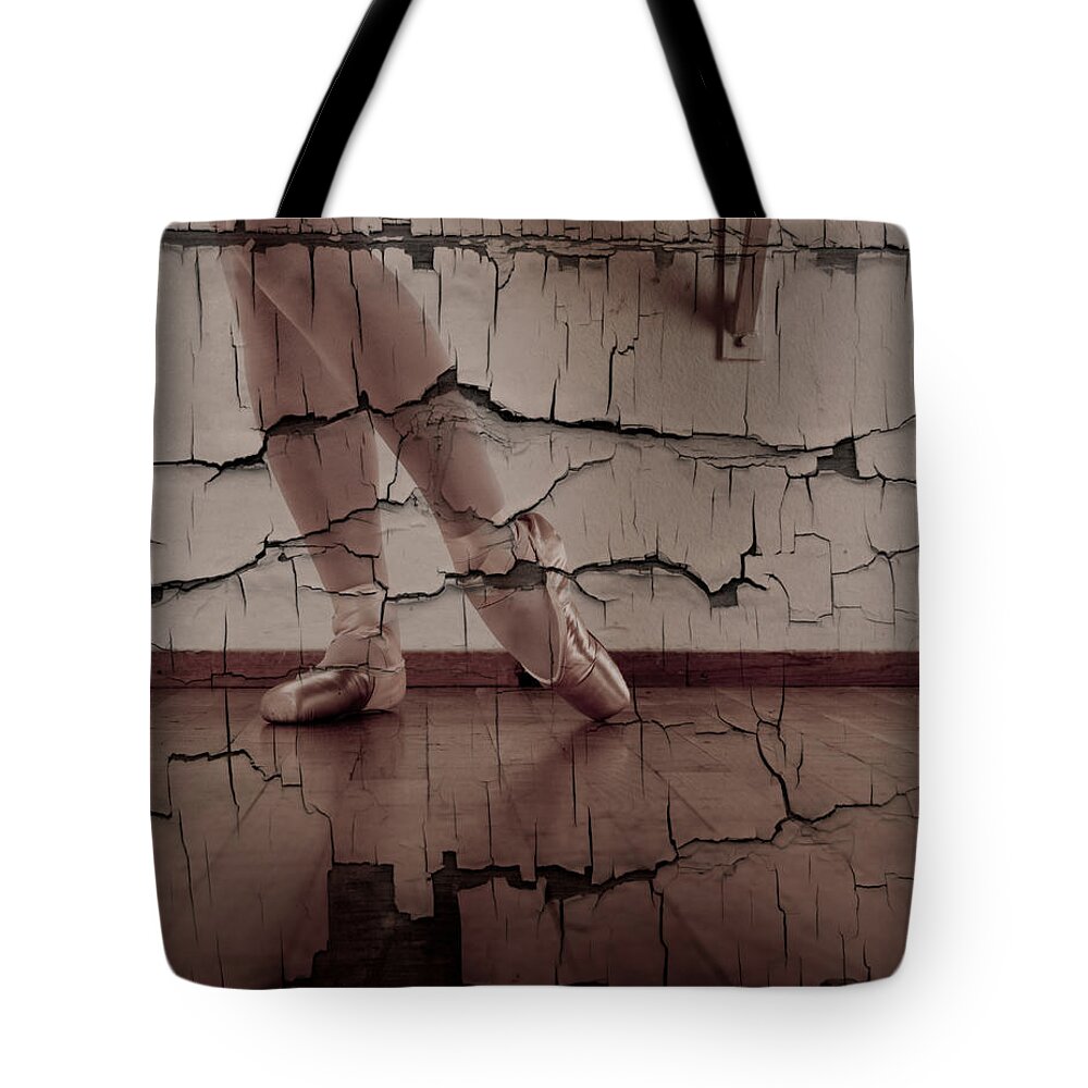 Ballet Tote Bag featuring the photograph Cracked Ballet by Scott Sawyer