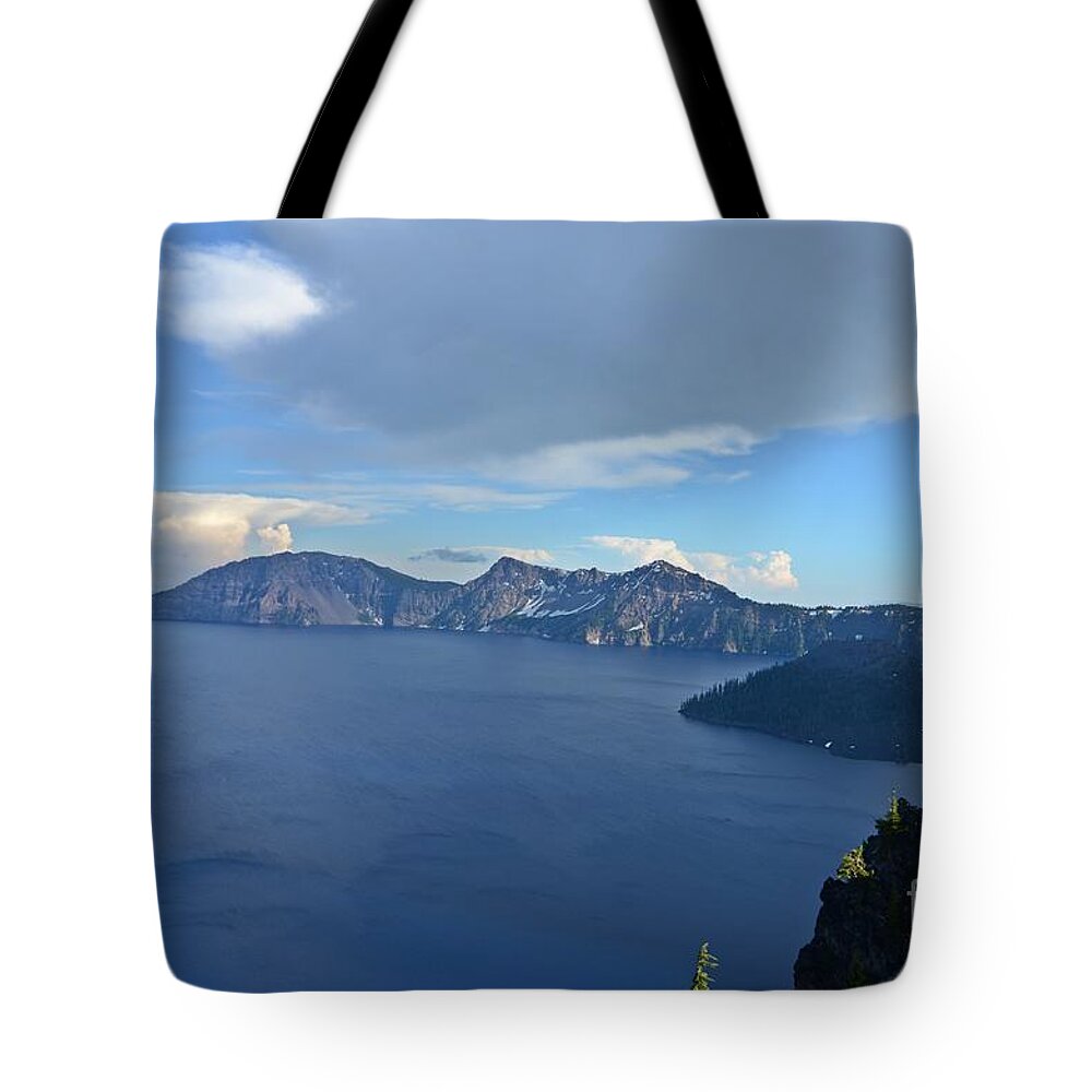 Crater Lake Tote Bag featuring the photograph Crater Lake by Cassie Marie Photography